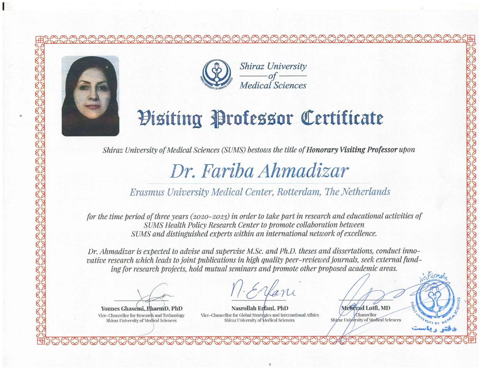 Dr. Fariba Ahmadizar